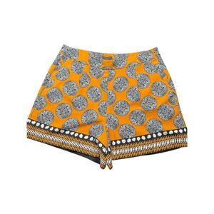 Ann Taylor Boho Mustard Yellow Medallion Print Dress Shorts - Size 8